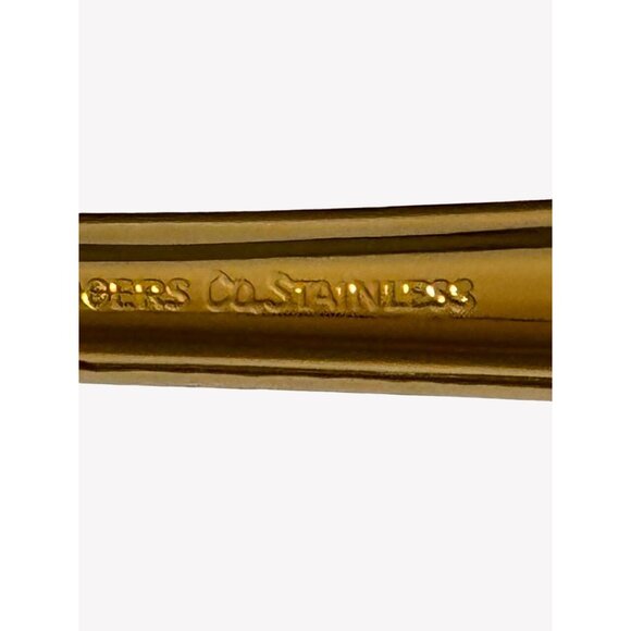 Goldplate Stainless Steel Flatware Serving Set Simon & George Rogers 8 Piece - Picture 9 of 11